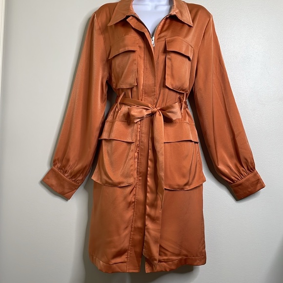 Strut & Bolt Dresses & Skirts - Strut & Bolt The Risky Business Dress Satin Polyester Copper Size Large NWT